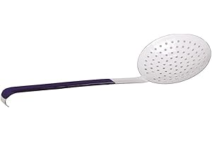 Krüger 'Karl 4812/B Espumadera Husum 12 cm – Espumadera, Acero, Color Blanco con Borde Azul, 36, 50 x 12 x 0, 2 cm