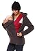 Happy Mama. Women's Maternity Fleece Hoodie Duo Top Carrier Baby Holder. 031p (Graphite, UK 10, M)