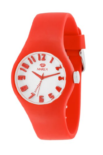 Marea Nineteen Small Round Face Analog Watch - Orange/White Dial Marea Nineteen Small Round Face Analog Watch - Orange/White Dial