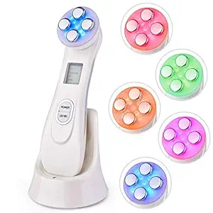 bella Faccia 5 In1 Facial Lifting Machine, LED Light Therapy Wrinkle Remover Skin Tightening Anti Aging Skin Rejuvenation Massager 5 in 1 RF EMS Beauty Device for Women