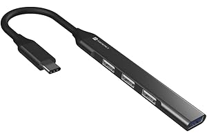 Portronics Mport 31C USB C Hub (4-in-1), Type C Multiport Adapter with 1 x USB 3.0 & 3 x USB 2.0 Ports, up to 5 Gbps High Spe