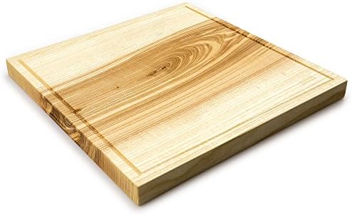 FORMGUT® Chopping Board Wood, two-sided Sweet &amp; Salty for separating the food // Wooden board with juice groove, solid wood, chopping board, cutting board // Ash Small