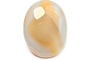 EUSICE - Achat Klassisch Naturstein, Heilstein Kristall Glücksbringer & Freude, 100% Handwerklich & Handgemacht Kiesel, Achat Klassisch Hohe Qualität und Ethik für Wellness, Meditation und Sammeln