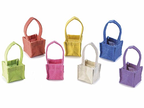 Ideapiu 21 Borsetta in Juta Colorata con Manico