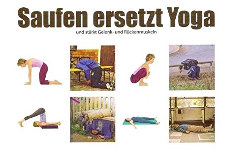 Trinkhelm 4 St „Skull & Bone“ & Postkarte „Saufen ersetzt Yoga“ * ~ - 3