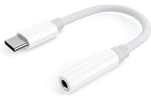 HIGHSPIRIT [MFi Certified] USB-C to 3.5 mm Headphone Jack Adapter，USB-C to 3.5mm Aux Adapter Dongle Headphone Compatible for iPhone 15 Pro Max/15 Pro/15 Plus, Samsung Galaxy S23/S22/S21 Ultra, iPad Pro, Pixel