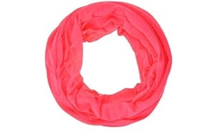 CLOUD9BASIC Unisex Jersey Circle Loop Infinity Plain Snood Scarf For Girls Ladies Women, Men Tube Neck Warmer Soft Polyester Hijab Scarves Laser Cut Unfinished Edge - No stitching