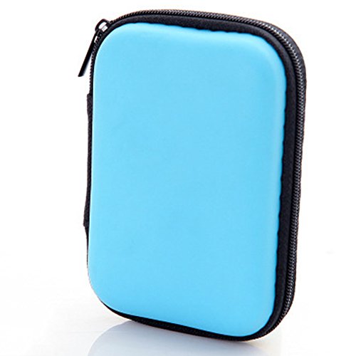Preisvergleich Produktbild Kcopo Aufbewahrungs Harte Tragbare Tragetasche PU Hard Shell Reißverschluss Tragbare Tragetasche Tragetasche Aufbewahrungsbeutel mit Spielspeicher Slots für Nintendo Switch (Blau)