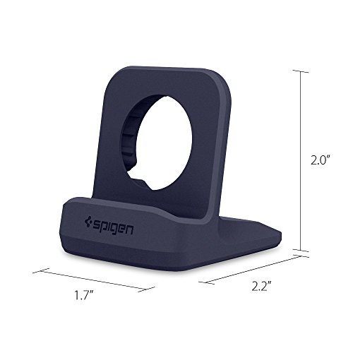 Apple Watch Ladestation, Spige [Prämie TPU][Kompatibel zum Nachtmodus] [WatchOS 2] für Apple Watch Series 1 / Series 2 / 42mm / 38mm, Apple Watch (2015), Apple Watch 2(2016), Apple Watch Sports, Apple Watch Stand , Apple Watch 2 Halterung – S350 Midnight Blue - 7