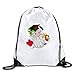 Produktbild gthytjhv Santa Claus Christmas Cool Rucksack mit Kordelzug Kordelzug Bag Lightweight Unique 16.9x14.2