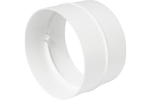 Repa Market 4" Inch / 100 mm Plastic Duct Pipe Connectors - Round Male Fit Flexible Ducting Extension - Hose Work - Dryer Vent Extension - Inline Air and Water Flow Extraction Pipe Lines