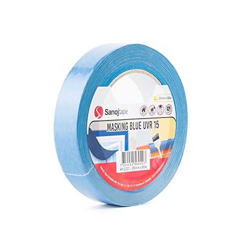 Sanojtape Professionelles UV-beständiges Abklebeband (Viererpack) Blau 25mm x 50m - 3