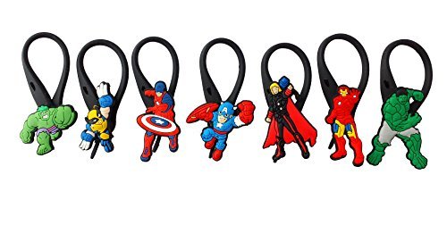 7 pcs Avengers Soft Zipper Pull Charms for Backpack Bag Pendant Jacket