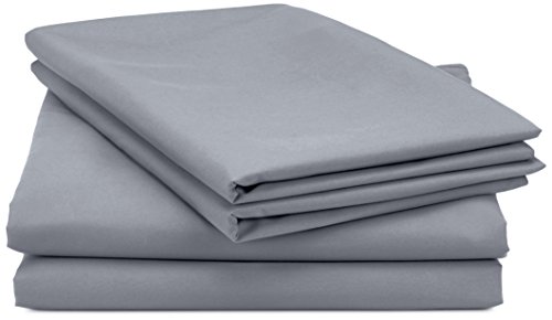 AmazonBasics – Bettwäsche-Set, Mikrofaser, 200 x 200 cm – Dunkelgrau - 2