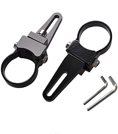 Universal-Fit 360 Adjustable 1.25" Tubular Clamp Light Mounts for Offroad LED Light Bar, Easy Positioning on Trucks & SUV Tube Surface, High-Grade Lightweight Aluminum, Black Sleek Finish, 2 PCS Set