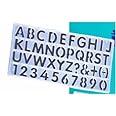 FIRST CLICK Alphabets Lettering Stencil 30 mm Big Size English Alphabets Flexible Plastic Pack of 1 Pc Size 29x14 cm Off White Color