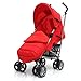 ZETA VOOOM - Warm RED + MC Deluxe 2in1 footmuff liner zip off padded Warm Red + RAINCVER