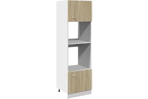 vidaXL Mueble para microondas Lyon Roble Sonoma 60x57x207 cm Madera de ingeniería