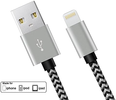 Dreamerd 1 Pack 3FT Nylon iPhone Charger Cable USB Cord Charging Charger for iPhone,iPad,iPod (Gray)