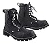 Produktbild Motorradstiefel aus echtem Leder wasserdicht Commando Touring Motorradschuhe hohe Lange Knöchel lässig Racing Sport Touring Cruise | Full Black - UK 14 / EU 48