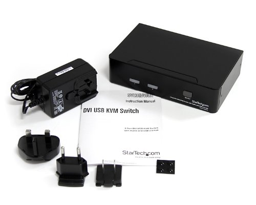 StarTech.Com SV231DVIUA 2-Port DVI USB KVM Switch mit Audio/USB Hub - 4
