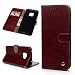 Produktbild 2× Flip Handy Schutzhülle für Huawei Mate20 Pro, Stoßfest Weich PU Leder Damen Herren Karten Magnet Stand Halter Farbdruck Brieftasche Klappetui (Rot+Schwarz)