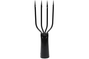 Ericetion 2 Piezas De Pesca Tenedor De Pesca 4 Dientes De Acero De Acero De Acero con Punta De Pesca De Pesca De Punta De Pesca Pequeña para Pescar Negro