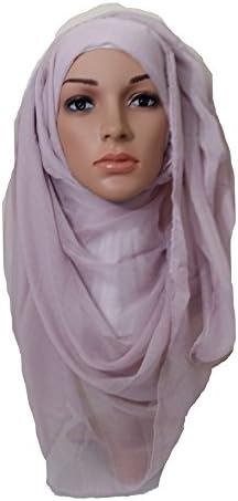 Plain Maxi Hijab Large Oversized Maxi Scarf Soft Viscose Shawl Sarong (Lavender)