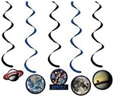 Space Blast Party Dizzy Dangler Decorations x 5
