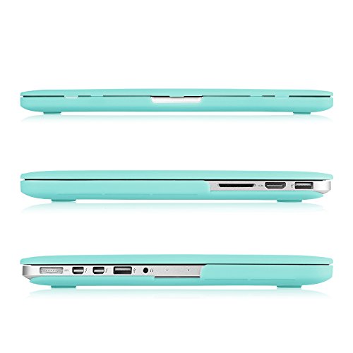 Fintie MacBook Pro 13 Retina Hülle (NO CD-ROM Drive) – Ultra Slim Hochwertige Matt Gummierte Hartschale Tasche Schutzhülle Snap Case für Apple MacBook Pro 13.3 Zoll mit Retina Display (A1502 / A1425), Mint Grün - 4