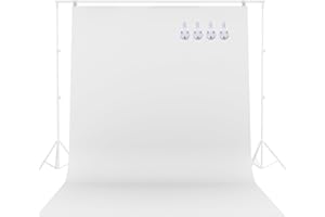 WYYFXY® 2x3m Fotohintergrund Weiß Stoff Foto Hintergrund Fotografie Fotowand Faltbare Fotoleinwand Weißer Leinwand für Fotostudio, Fotoshooting, Video, Modefotografie