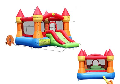 Duplay 12ft Turret Bouncy Castle complete with Airflow Fan (Rainbow) Duplay 12ft Turret Bouncy Castle complete with Airflow Fan (Rainbow)