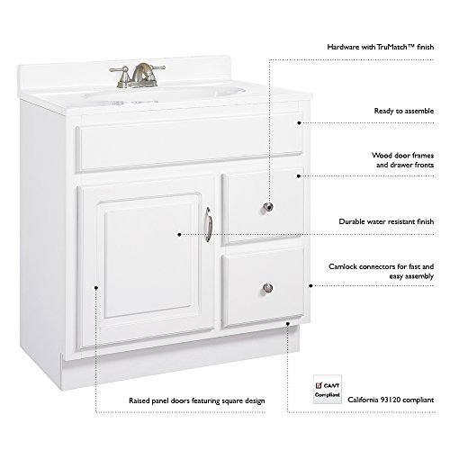 Design House 541029 Concord Ready-To-Assemble 2 Door Vanity, White, 24-Inch by 21-Inch RS.19450.32 (64.00% Off) - Amazon Design House 541029 Concord Ready-To-Assemble 2 Door Vanity, White, 24-Inch by 21-Inch RS.19450.32 (64.00% Off) - Amazon