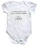 HippoWarehouse MY FAVOURITE ejercicio es una mezcla entre un caballo y Crunch I Call It almuerzo bebé chaleco niños niñas blanco blanco 18-24 Meses