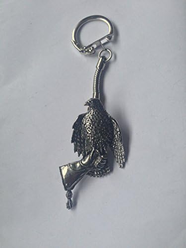 B31 Hawk on the glove made of fine English Pewter on a snake keyring Handmade with prideindetails gift packed handmade in sheffield