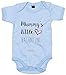 Baby Grow, Mummy's Little Valentine, Cute Baby Romper, Valentines Day Gift, Present For Mum (0-3 months, Dusty Blue)
