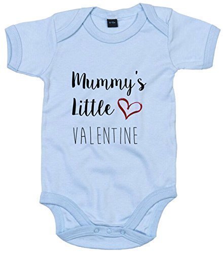 Baby Grow, Mummy's Little Valentine, Cute Baby Romper, Valentines Day Gift, Present For Mum (3-6 months, Dusty Blue)