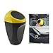 Produktbild LHJCN Mini Auto Mülleimer Kunststoff Abfalleimer 16x10x8CM Müllcontainer Abfalllagerung für Autoinnenraum/Büro/Zuhause Papierkorb, Trash Can - Yellow