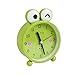 Produktbild emartbuy 3 Zoll Nicht Tickt Nachttisch Quarz Wecker, Batteriebetrieben Reiseuhr, Runde Und Wecker - Grüne Frösches Augen Zwinkern