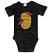Baby Infant Boy Girl Funny Hello Kidney One-Piece Short Sleeve Romper / Bodysuit / Onesie Black 6 M