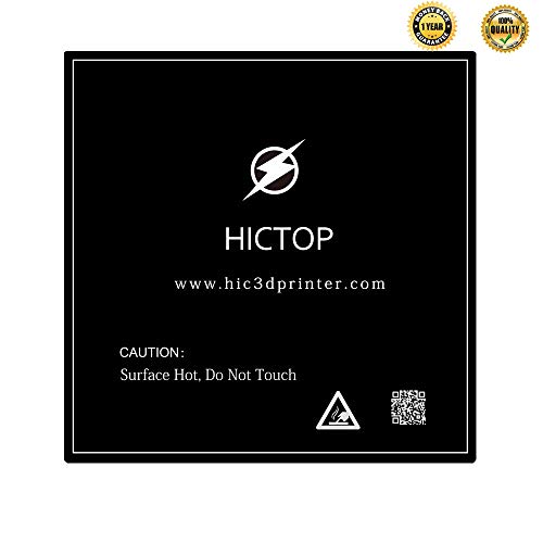 HICTOP - Escuadra para impresora 3D (2 unidades), color negro, 300mm*300mm, Negro, 2