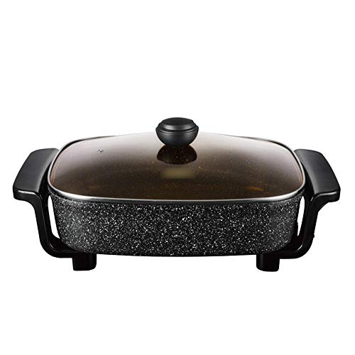 Preisvergleich Produktbild SJZC Pfännchen Grill antihaftbeschichtet wärmeisolierten Partygril Naturgrillstein Stufenlos regelbarer Thermostat 3325