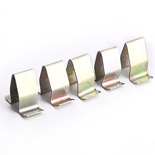 Preisvergleich Produktbild 5x Befestigungsklemme Metallkleme Innenausstattung Kofferraum 16mm Tueren Metall Klammer Klemme Mutter Befestigungsklammer Blechmutter Verkleidung NEU