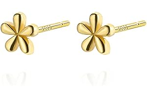 Reffeer 925 Sterling Silver Pretty Daisy Studs Earrings for Women Teen Girls Earrings Tiny Flower Studs Earrings
