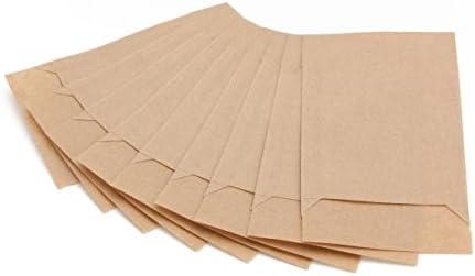50 Small Mini Brown Paper Gift Bag – 6,5x9,0 cm + 1.4 cm Tears Schmucktüten Tab – Known for Fun – Party Favours, Party etc.