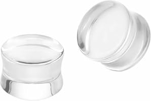 Decentraland 2 Stück Schwarzes Acryl-Ohrmessgerät Ohrstöpsel Expander Piercing-Schmuck 8g(3mm)