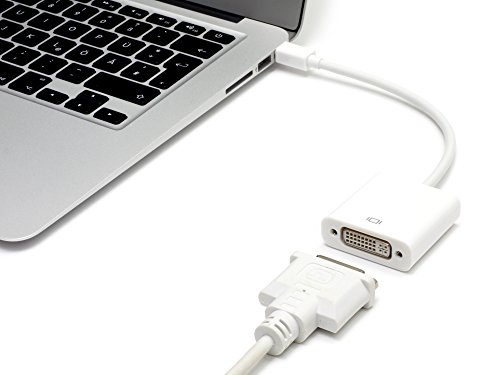 MyGadget Mini Displayport auf DVI Adapter – DP Konverter Kabel – Zubehör für Apple MacBook Air, Pro, iMac, Mac, Surface Pro, Lenovo in Weiß - 3
