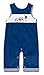 Baby Boys "Happy Train" Smocked Blue Cord Dungarees 6-9Months