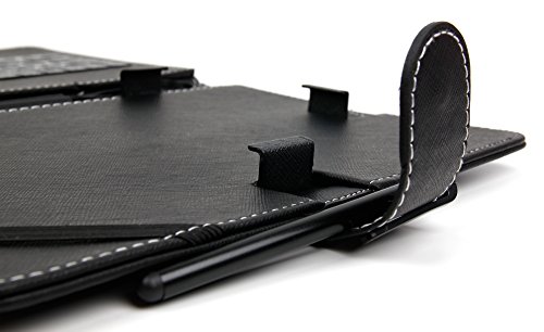 Schwarze Kunstleder-Tasche mit Stand und Deutscher Tastatur für das neue Aldi Medion LIFETAB E6912 (MD 99851) E-Tab Tablet mit eBook Reader Funktion Oktober 2016 - 5