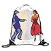 Produktbild Drawstring Backpack Gym Bags Storage Backpack, Funky Dancers Couple Latin Flamenco Gypsy Dancers Ethnic European Performance Arts,Deluxe Bundle Backpack Outdoor Sports Portable Daypack